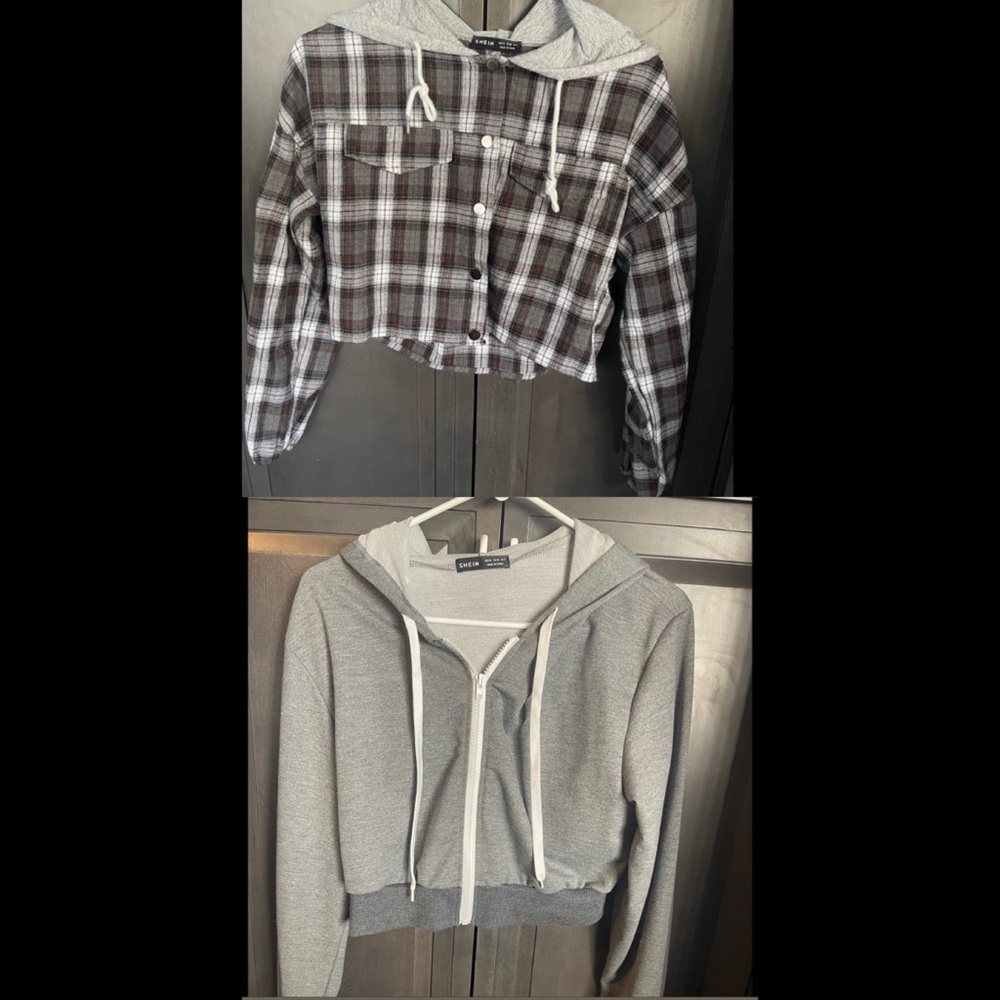 Cropped Zip Up Hoodies